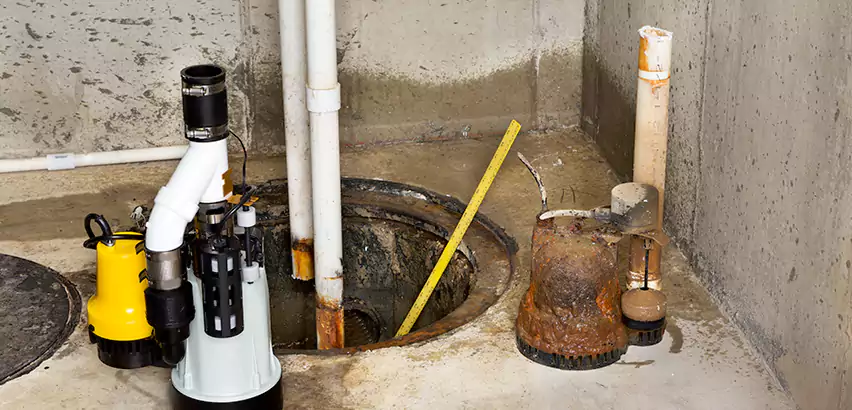 Installing Sump Pump in Finished Basement in Revere, MA